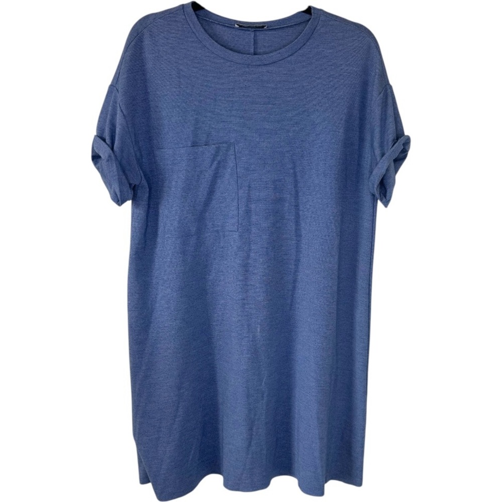 Zara T-Shirt Dress Blue Medium